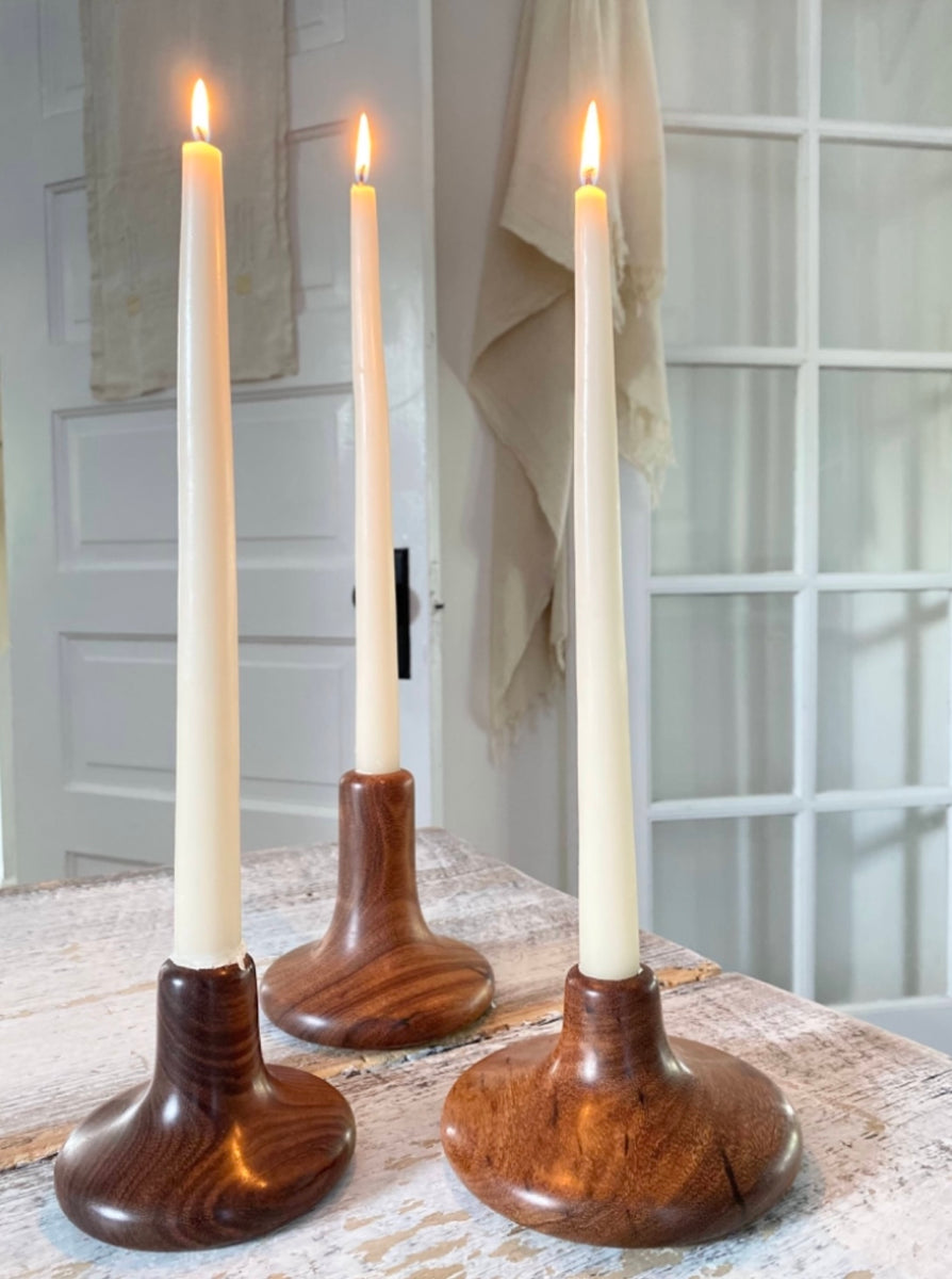 Mud Pie Oak Leaf Collection Pine Cone Dimensional Taper Candle Holders Set  of 3