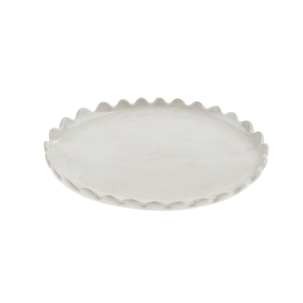 Scalloped Oval Plate