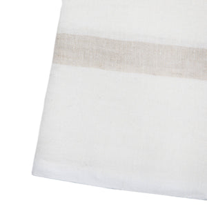 Laundered Linen Kitchen Towel White/Natural
