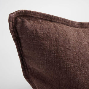 Lucia Linen Pillow - Chocolate