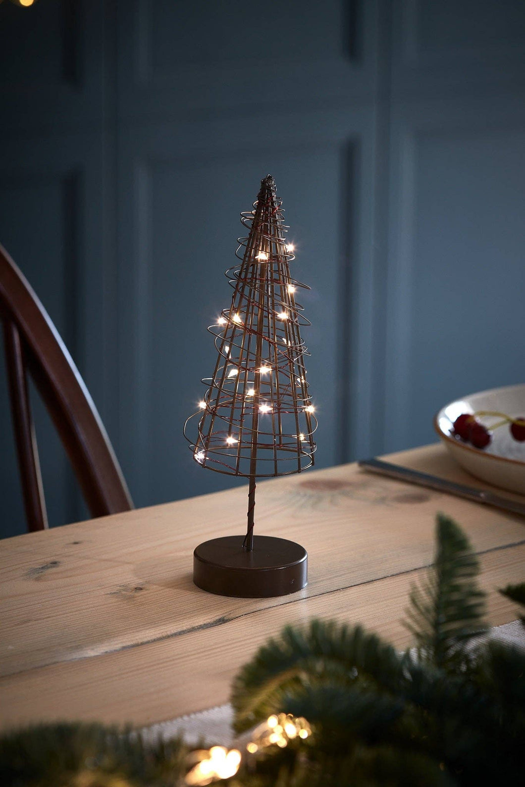 Freestanding Table Tree w/Lights -  Brown