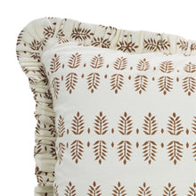 Load image into Gallery viewer, Boho Thick Cotton White Print Frill Pillow
