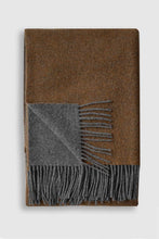 Load image into Gallery viewer, Trafalgar Wool Double Sided Throw - Grey/Chestnut
