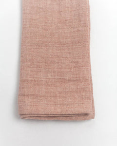 Stone Washed Linen Hemmed Dinner Napkin: Cedar Rose