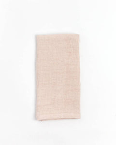 Stone Washed Linen Hemmed Dinner Napkin: Cedar Rose