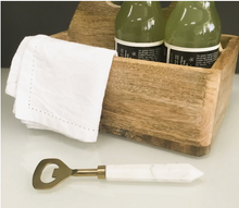 Load image into Gallery viewer, Golden Bottle Opener w/ White Marble Handle
