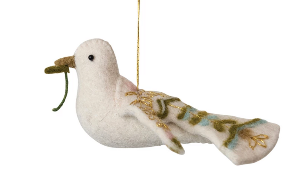 Wool Felt Dove Ornament