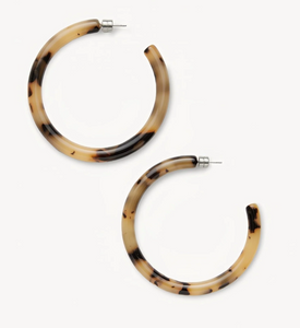 Bold Hoops - Blonde Tortoise