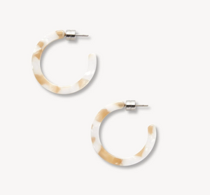 Mini Hoops - Taupe Shell