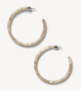 Large Hoops - Sand Shell