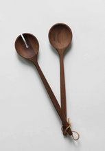 Load image into Gallery viewer, Levi Walnut Salad Servers
