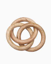 Load image into Gallery viewer, Natural Wood Triple Rings Napkin Rings
