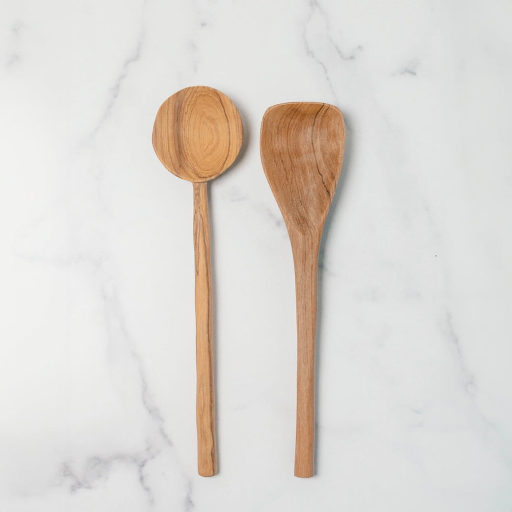 Olive Wood Cooking Spoon Set