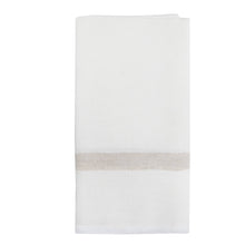 Load image into Gallery viewer, Laundered Linen Kitchen Towel White/Natural
