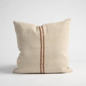 Orion Linen Pillow -  Natural/Chocolate