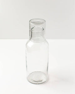 Handblown Hammered Glass Carafe: Clear