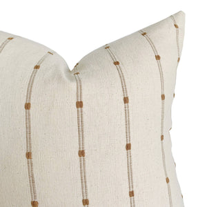 Ridge | Woven Tan Stripe Pillow