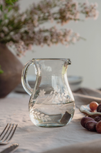 Load image into Gallery viewer, Hand-etched Blown Petite Pitcher
