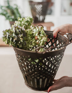 Vintage Iron Basket 