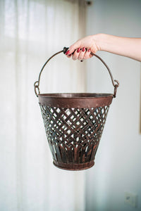 Vintage Iron Basket 