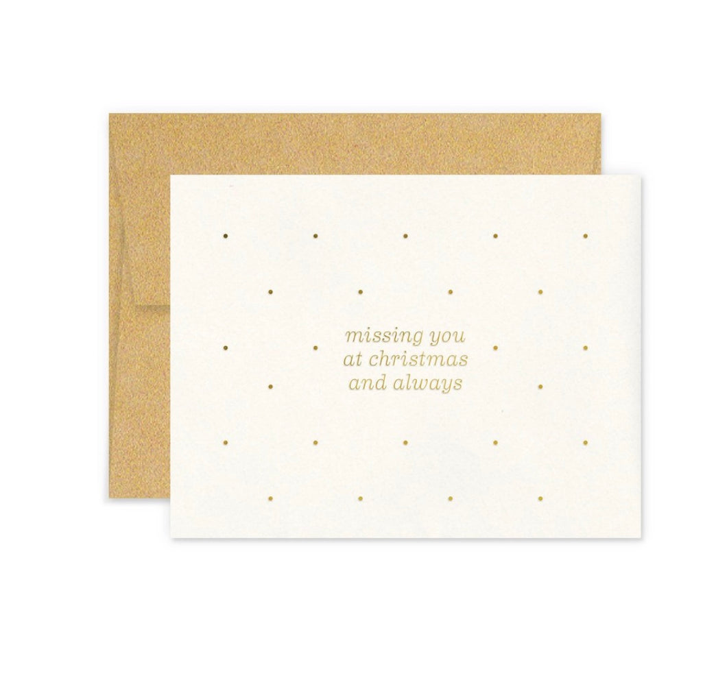 Miss You Christmas Greeting Card